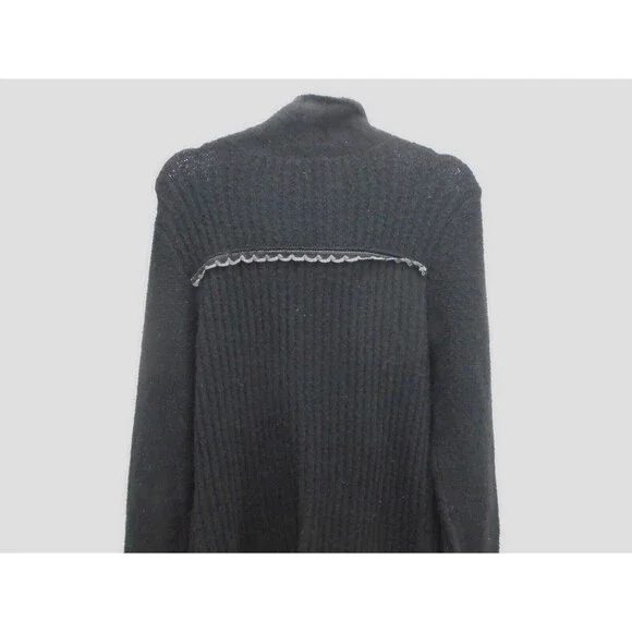 Free people Cozy Admiral's Jacket Sweater Womens Size M 19235217 Black - Picture 9 of 11